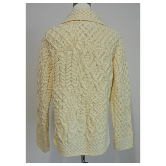 ARAN MOR Patchwork Cardigan Sweater Wool Ireland - Picture 3 of 6